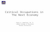 Critical Occupations in The Next Economy Sally A. Hamilton, Ph. D. LeBow College of Business Drexel University.