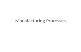 Manufacturing Processes. Categories of processing methods: – Casting – Forming and shaping – Machining – Joining – Finishing.