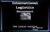 International Logistics Management the course outline dr. Marian Krupa.