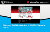 Sitecore SUGNL Meeting – SUGNL Website 13 maart 2013.