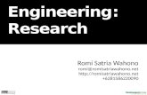 Software Engineering: Research Romi Satria Wahono romi@romisatriawahono.net  +6281586220090.
