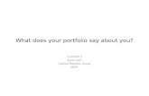 What does your portfolio say about you? 2/10/2013 Apurv Jain Capital Markets Group MSFT.