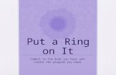 Put a Ring on It Commit to the book you have and create the program you need.