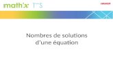 Nombres de solutions d’une équation. 1.Résoudre graphiquement : a. f (x) = –3 b. f (x) = –5 c. f (x) = 0 d. f (x) = 3.