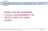 Comhairle Nan Eilean Siar - Ag obair comhla airson nan eileanChief Executive Local Government in Scotland Act - AUDIT BEST VALUE CHANGES LOCAL GOVERNMENT.