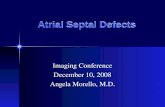 Atrial Septal Defects Imaging Conference December 10, 2008 Angela Morello, M.D.