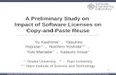 Software Engineering Laboratory, Department of Computer Science, Graduate School of Information Science and Technology, Osaka University A Preliminary.