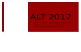 ALT 2012 Organizational Leadership and Executive Roles HoLim Lee and Matheus Mauricio.