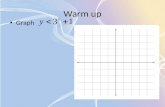 Warm up Graph. Lesson 11-3 The Number e Objective: To use the exponential function y = e x.