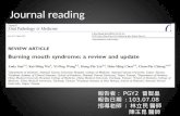 Journal reading 報告者： PGY2 曾智皇 報告日期 : 103.07.08 指導老師 : 林立民 醫師 陳玉昆 醫師.