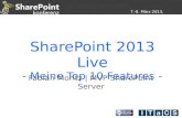 7.-8. März 2013, Rosenheim SharePoint 2013 Live - Meine Top 10 Features - Fabian Moritz | MVP SharePoint Server.