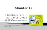 IT Controls Part I: Sarbanes-Oxley & IT Governance Accounting Information Systems, 5 th edition James A. Hall.