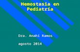 Hemostasia en Pediatría Dra. Anahí Ramos Dra. Anahí Ramos agosto 2014 agosto 2014.