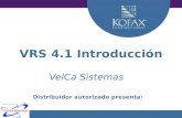 VRS 4.1 Introducción VelCa Sistemas Distribuidor autorizado presenta: