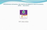 PIFI 2012-2013 PROGRAMA INTEGRAL DE FORTALECIMIENTO INSTITUCIONAL (PIFI) 2012-2013.