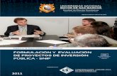 FORMULACIÓN Y EVALUACIÓN DE PROYECTOS DE INVERSIÓN PÚBLICA - SNIP