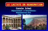 Carole Ichai Département d'Anesthésie-Réanimation-Est CHU de Nice LE LACTATE EN REANIMATION.