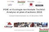 1 PDIE TECHLID version du 06/11/2013 13:00 Conseil dadministration du 16 décembre 2009 PDIE et Ecologie territoriale Techlid: Analyse et plan dactions.