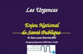 Les Urgences Enjeu National de Santé Publique Pr Jean-Louis Pourriat,MD Emergency Department Hôtel-Dieu / Cochin.