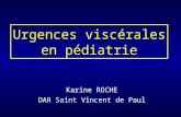 Urgences viscérales en pédiatrie Karine ROCHE DAR Saint Vincent de Paul.