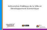 Articulation Politique de la Ville et Développement Economique.