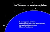 La Terre et son atmosphère Si on rapporte la Terre à une sphère de 30cm de diamètre, son atmosphère mesure 0,5mm dépaisseur.