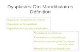 Dysplasies Oto-Mandibulaires Définition Hypoplasie ou agénésie de loreille Hypoplasie de la mandibule Hypoplasie de laxe oto-mandibulaire *Unilatérale.