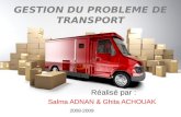 GESTION DU PROBLEME DE TRANSPORT Réalisé par : Salma ADNAN & Ghita ACHOUAK 2008-2009.