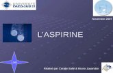 LASPIRINE Réalisé par Coralie Sallé & Bruno Jouandon LSG Novembre 2007.