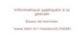 Informatique appliquée à la gestion Bases de données maabout/L2SEBD.