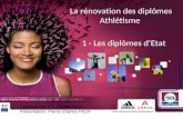 1 La rénovation des diplômes Athlétisme 1 - Les diplômes dEtat Colloque des CT, 7 Mars 2011 Présentation: Pierre-Charles PEUF.