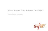Open Access, Open Archives, OAI-PMH ? Gabriel Gallezot, Urfist paca-c.