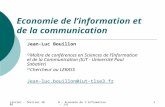 Janvier - févrirer 2005 N - économie de l'information - JLB1 Economie de linformation et de la communication Jean-Luc Bouillon Maître de conférences en.