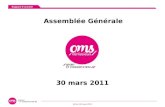 Rapport dactivité AG du 30 mars 2011 Assemblée Générale 30 mars 2011.