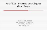 Profils Pharmaceutiques des Pays Dr Gilles Forte Mr Enrico Cinnella EMP/OMS, Genève 13 Juin 2011.