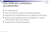 PLEN_0901 – 10/12/2009 Etat 2009 des pollutions accidentelles 14 notifications pas de pollutions graves transfrontalières majorité des notifications de.