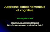 1 Approche comportementale et cognitive Pierluigi Graziani