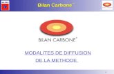 1 Bilan Carbone Bilan Carbone MODALITES DE DIFFUSION DE LA METHODE.
