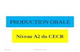 PRODUCTION ORALE Niveau A2 du CECR Evaluation1Wiroj KOSOLRITTHICHAI.