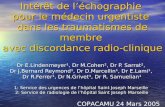 Intérêt de léchographie pour le médecin urgentiste dans les traumatismes de membre avec discordance radio-clinique Dr E.Lindenmeyer¹, Dr M.Cohen², Dr P.