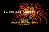 LA CSI -AFRIQUE ET LA PROTECTION SOCIALE SAIZONOU –BROOHM GHISLAINE ITUC-AFRICA.