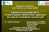 Initialisation du modèle ORCA à laide danalyses MERCATOR : application des outils de lassimilation variationnelle. des outils de lassimilation variationnelle.