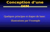 Conception dune IHM Quelques principes et étapes de base: illustrations par lexemple.