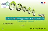 Jaide Au Développement des Evaluations Animateurs TICE de la Guadeloupe Evaluation CE2 2005/2006.