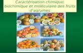 Caractérisation chimique, biochimique et moléculaire des fruits dagrumes.