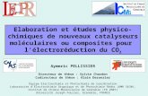 Elaboration et études physico-chimiques de nouveaux catalyseurs moléculaires ou composites pour lélectroréduction du CO 2 Aymeric PELLISSIER Directeur.
