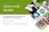 AGRI-HUB BENIN Un réseau pour la promotion de l'entrepreneuriat agricole Cotonou, 02 mai 2012 Hans (JW) Meenink – coordonnateur Agri-Hub Benin.