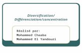 Diversification/Différenciation/ concentration Réalisé par: Mohammed Chaaba Mohammed El Yandouzi.