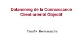 Datamining de la Connaissance Client orienté Objectif Taoufik Benkaraache.