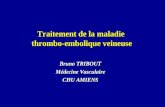 Traitement de la maladie thrombo-embolique veineuse Bruno TRIBOUT Médecine Vasculaire CHU AMIENS.